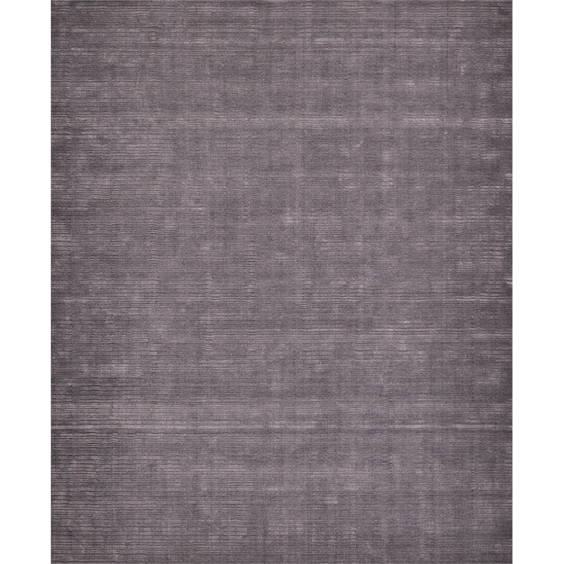 Cavallo Modern Handloomed Nylon/Wool Dark Gray 8'x10' Area Rug