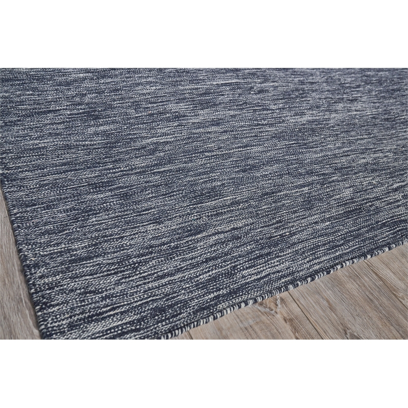 Chelsea Flatweave New Zealand Wool Black/Ivory 2'x3' Area Rug
