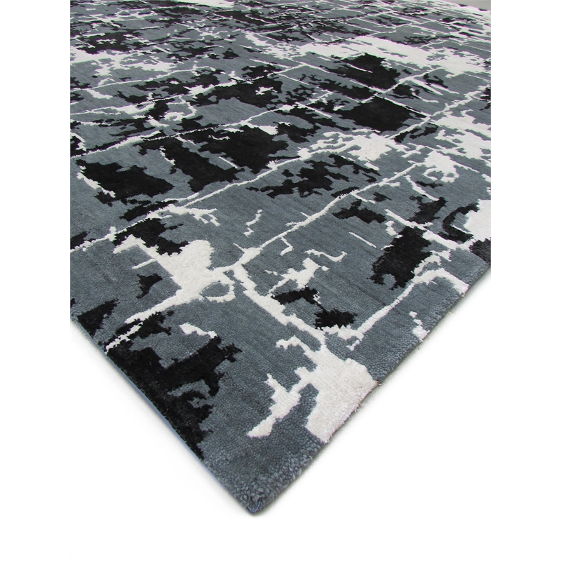 Cecily Hand-Knotted Wool/Bamboo Silk Denim 8'x10' Area Rug
