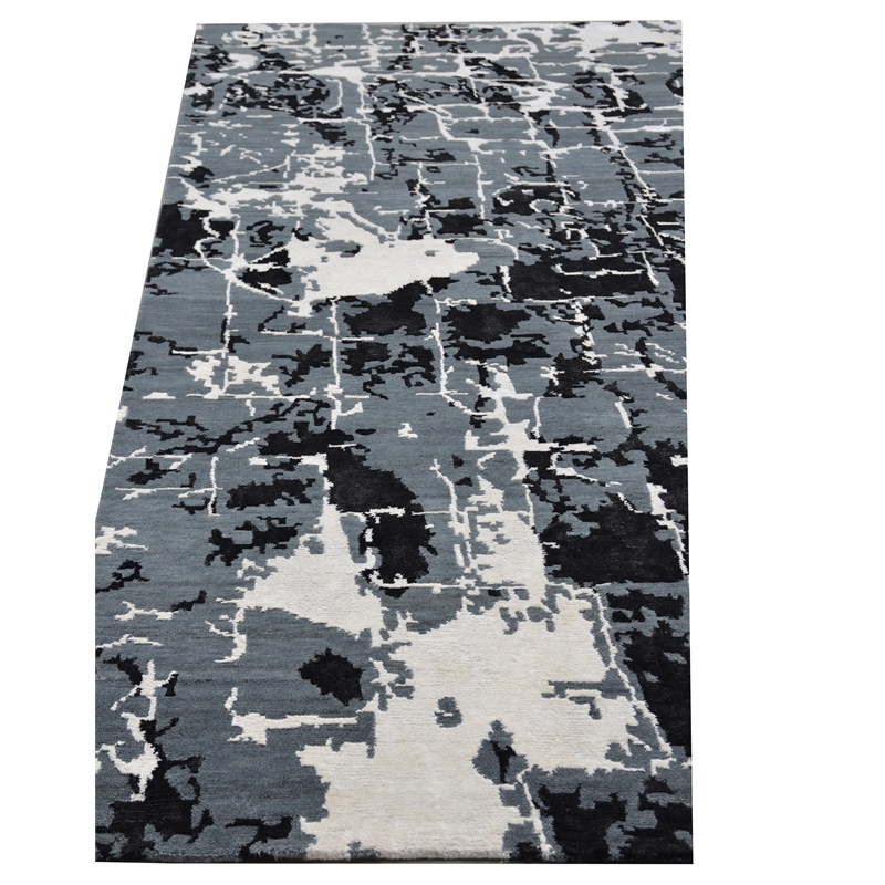Cecily Hand-Knotted Wool/Bamboo Silk Denim 8'x10' Area Rug
