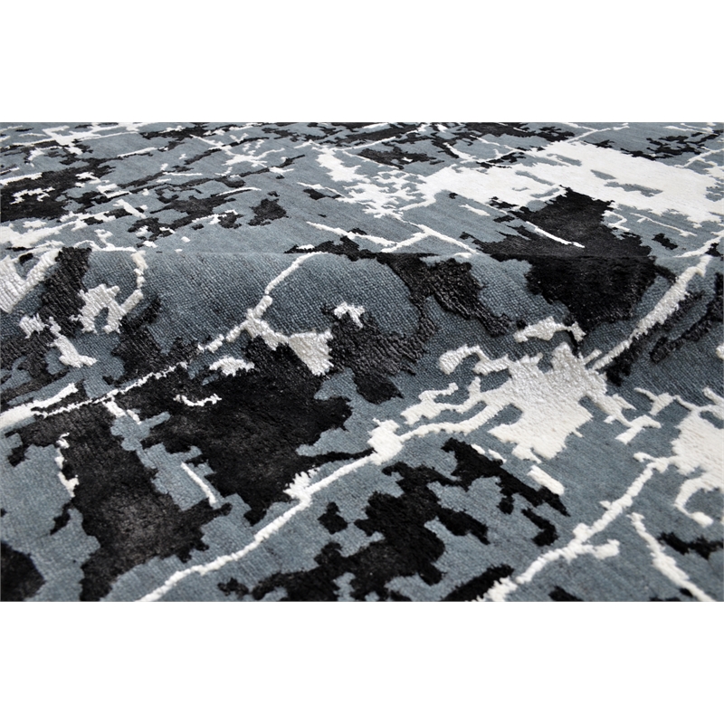 Cecily Hand-Knotted Wool/Bamboo Silk Denim 8'x10' Area Rug