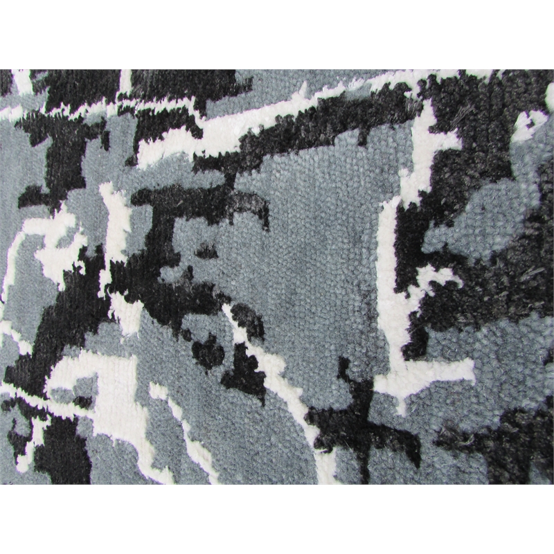 Cecily Hand-Knotted Wool/Bamboo Silk Denim 8'x10' Area Rug