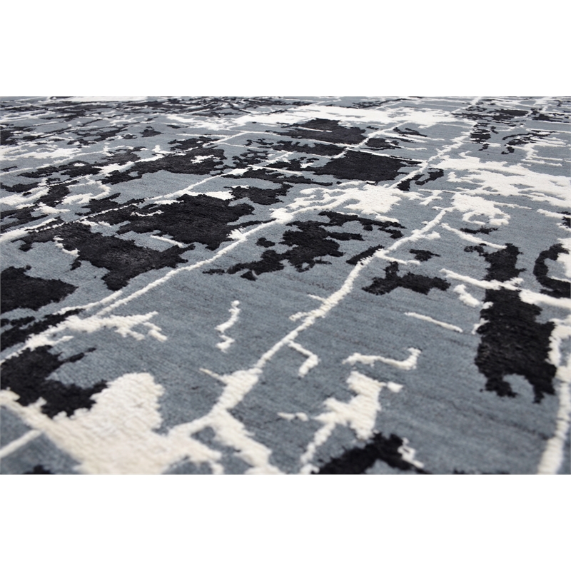 Cecily Hand-Knotted Wool/Bamboo Silk Denim 8'x10' Area Rug