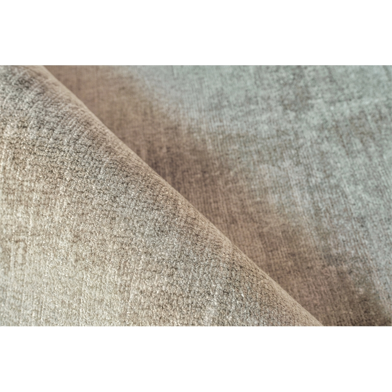 Chroma Handloomed Wool/Bamboo Silk Beige/Brown 6'x9' Area Rug