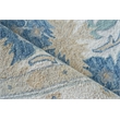 Claremont Oushak Hand-Tufted New Zealand Wool Blue/Ivory 6'x9' Area Rug