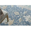 Claremont Oushak Hand-Tufted New Zealand Wool Blue/Ivory 6'x9' Area Rug