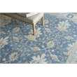 Claremont Oushak Hand-Tufted New Zealand Wool Blue/Ivory 6'x9' Area Rug