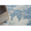 Claremont Oushak Hand-Tufted New Zealand Wool Blue/Ivory 6'x9' Area Rug