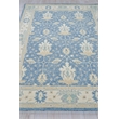 Claremont Oushak Hand-Tufted New Zealand Wool Blue/Ivory 9'x12' Area Rug