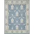Claremont Oushak Hand-Tufted New Zealand Wool Blue/Ivory 9'x12' Area Rug