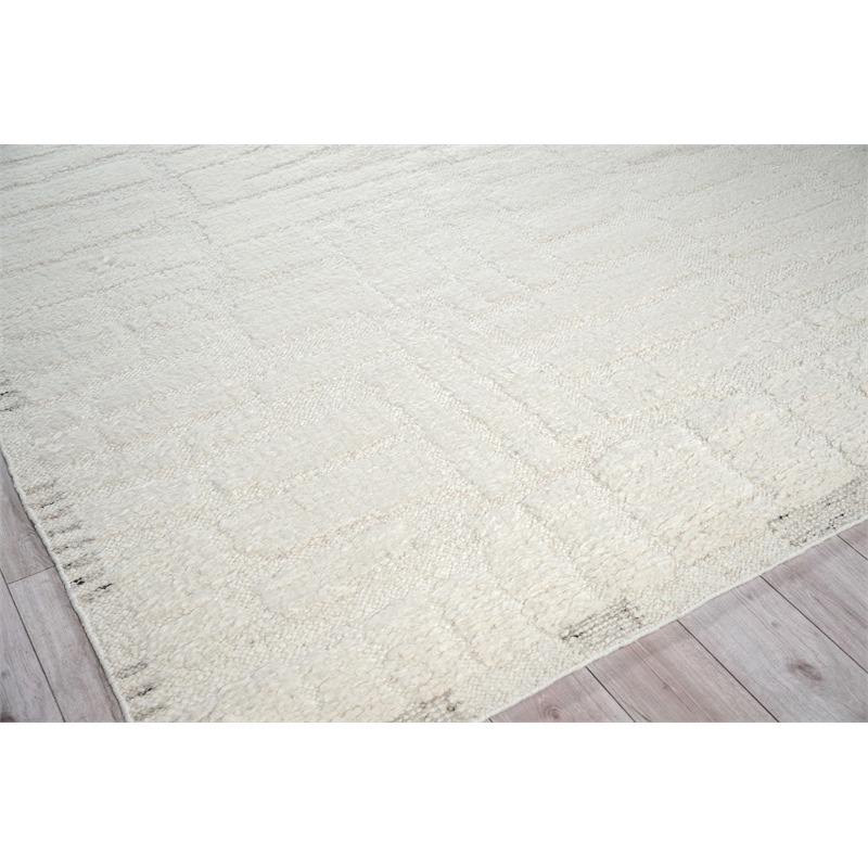 Cozi Handloomed New Zealand Wool Ivory/Silver 14'x18' Area Rug