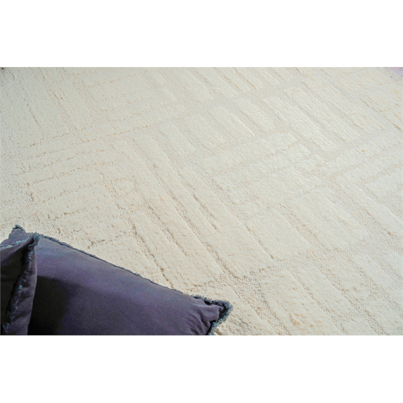 Cozi Handloomed New Zealand Wool Ivory/Silver 14'x18' Area Rug