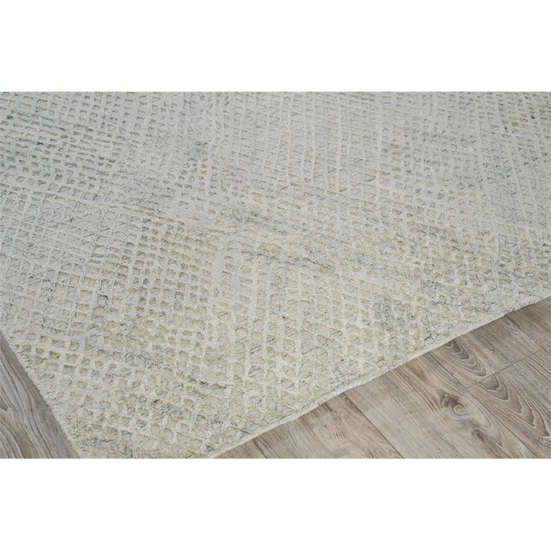 Crescendo Handloomed Bamboo Silk Beige 12'x15' Area Rug