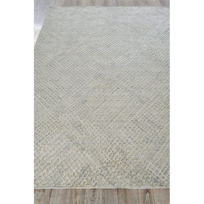 Crescendo Handloomed Bamboo Silk Beige 12'x15' Area Rug