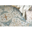 Claremont Oushak Hand-Tufted New Zealand Wool Ivory/Light Blue 6'x9' Area Rug