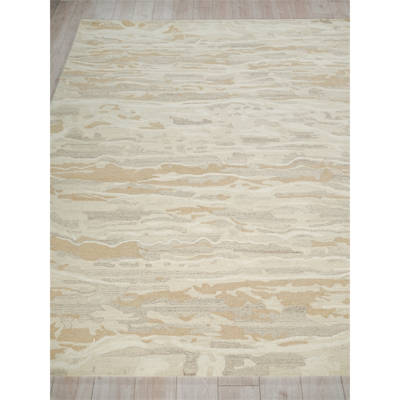 Cortero Hand-Tufted New Zealand Wool Gold/Ivory 14'x18' Area Rug
