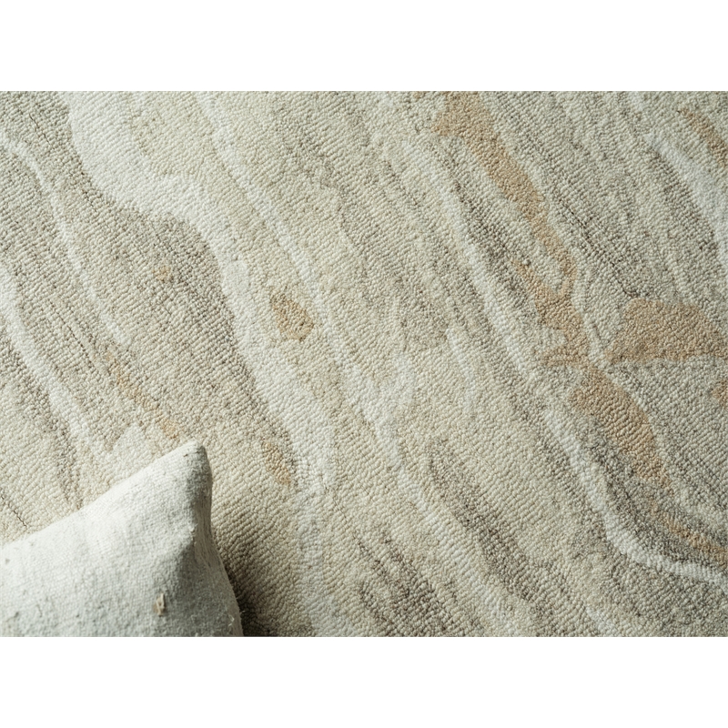 Cortero Hand-Tufted New Zealand Wool Gold/Ivory 4'x6' Area Rug