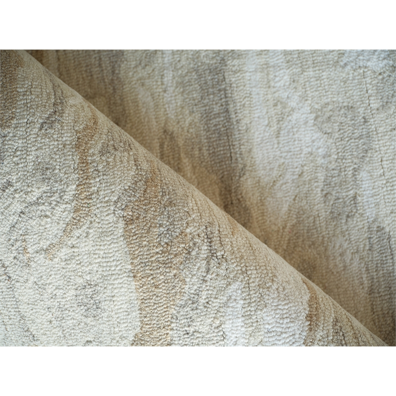 Cortero Hand-Tufted New Zealand Wool Gold/Ivory 4'x6' Area Rug