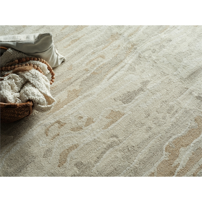 Cortero Hand-Tufted New Zealand Wool Gold/Ivory 4'x6' Area Rug