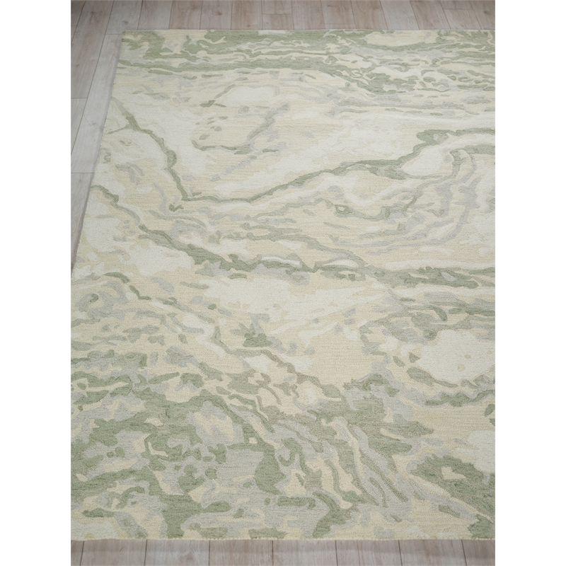 Cortero Hand-Tufted New Zealand Wool Sage/Ivory 14'x18' Area Rug