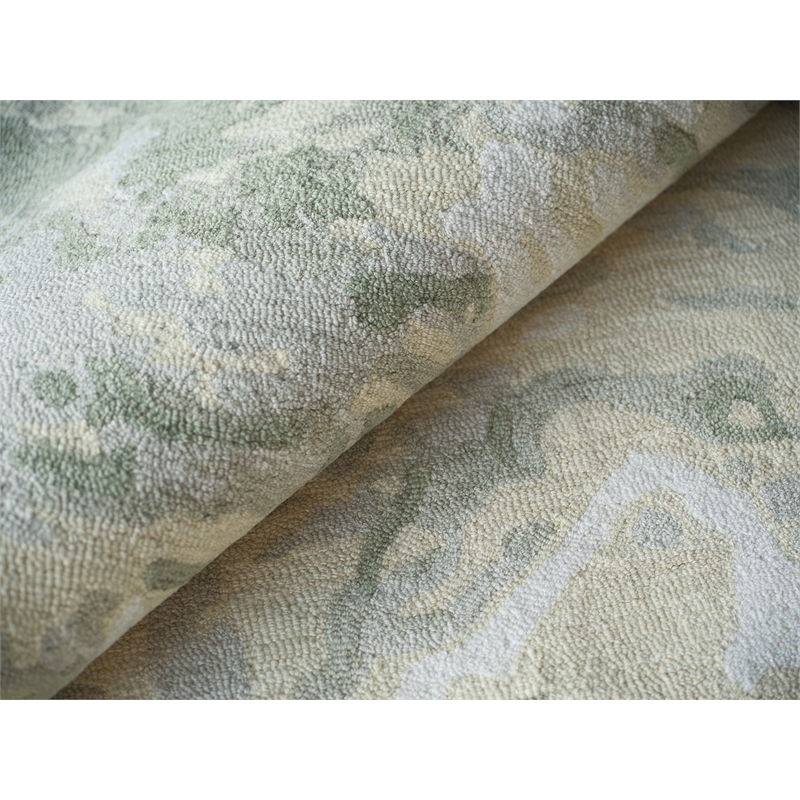 Cortero Hand-Tufted New Zealand Wool Sage/Ivory 4'x6' Area Rug