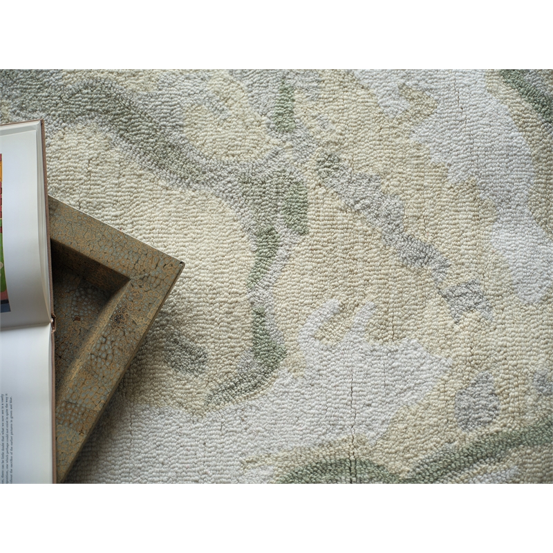 Cortero Hand-Tufted New Zealand Wool Sage/Ivory 4'x6' Area Rug