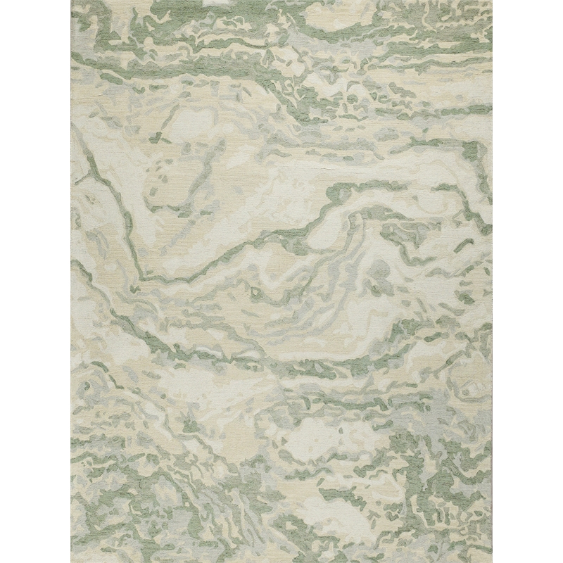 Cortero Hand-Tufted New Zealand Wool Sage/Ivory 4'x6' Area Rug