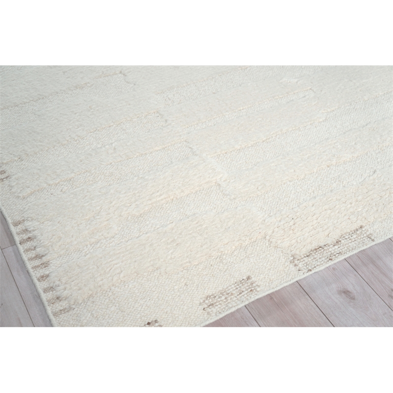 Cozi Handloomed New Zealand Wool Ivory/Beige 10'x14' Area Rug