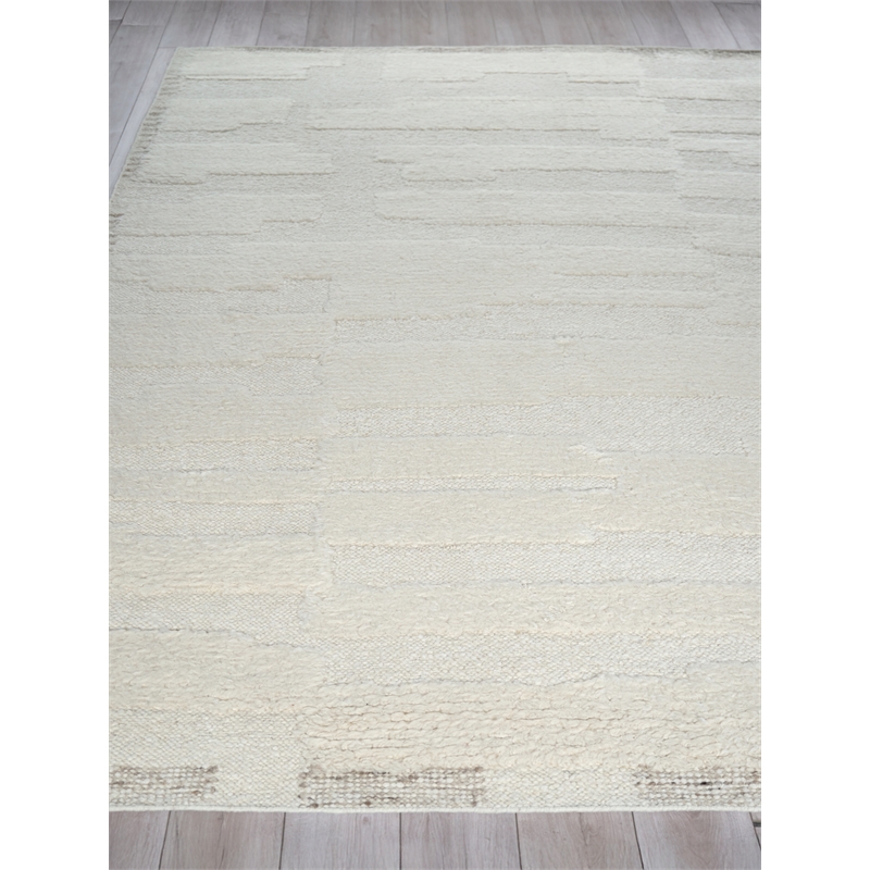 Cozi Handloomed New Zealand Wool Ivory/Beige 12'x15' Area Rug