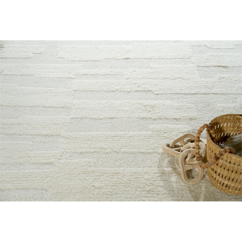Cozi Handloomed New Zealand Wool Ivory/Beige 12'x15' Area Rug