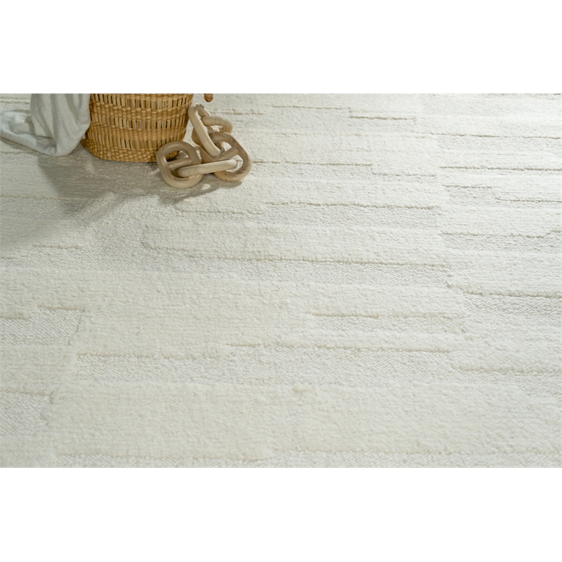 Cozi Handloomed New Zealand Wool Ivory/Beige 12'x15' Area Rug