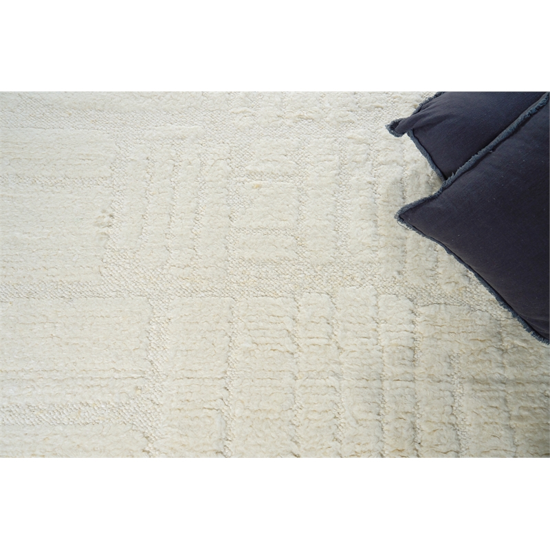 Cozi Handloomed New Zealand Wool Ivory/Silver 10'x14' Area Rug