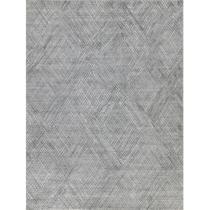 Crescendo Handloomed Bamboo Silk Silver 12'x15' Area Rug