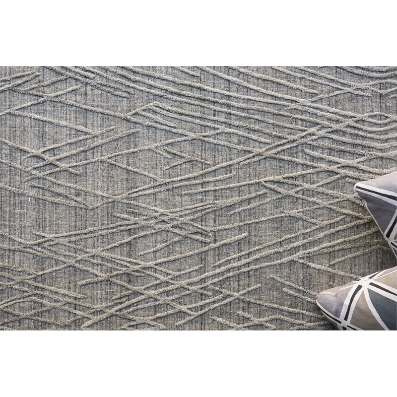 Crescendo Handloomed Bamboo Silk Beige 8'x10' Area Rug