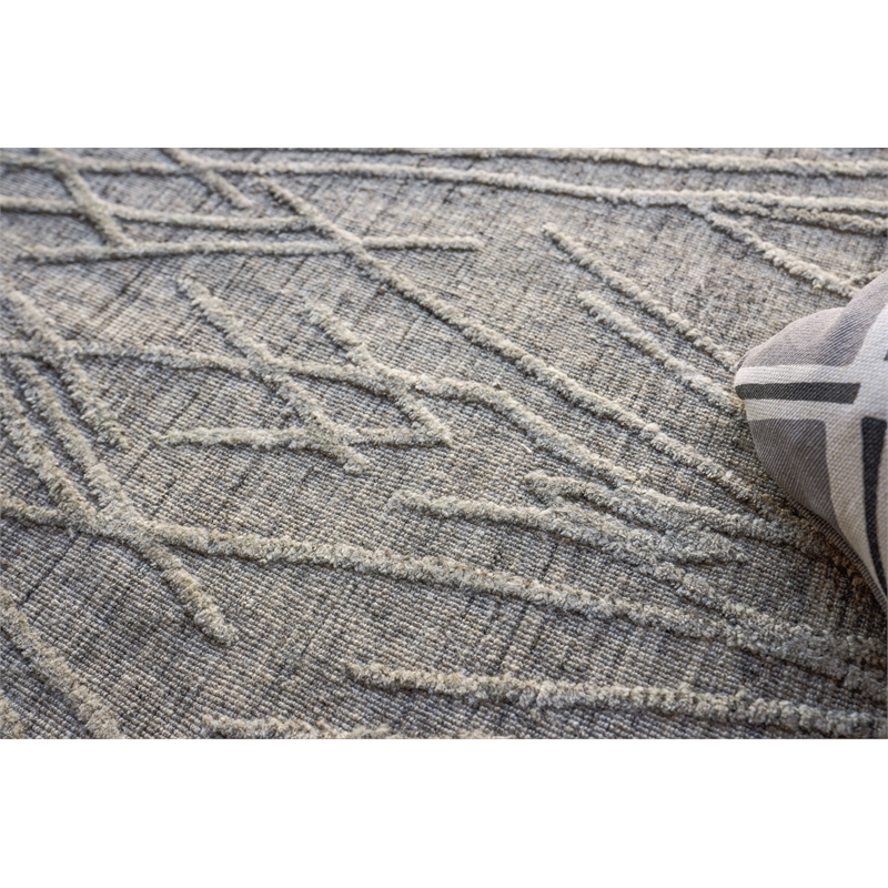 Crescendo Handloomed Bamboo Silk Beige 8'x10' Area Rug