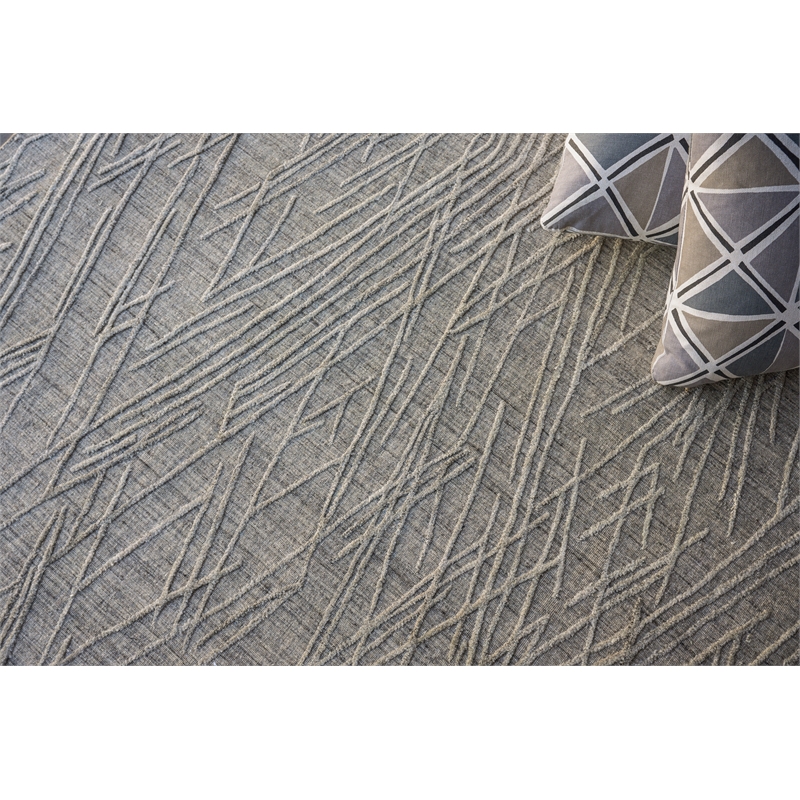 Crescendo Handloomed Bamboo Silk Beige 9'x12' Area Rug