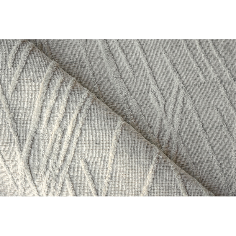 Crescendo Handloomed Bamboo Silk White 9'x12' Area Rug