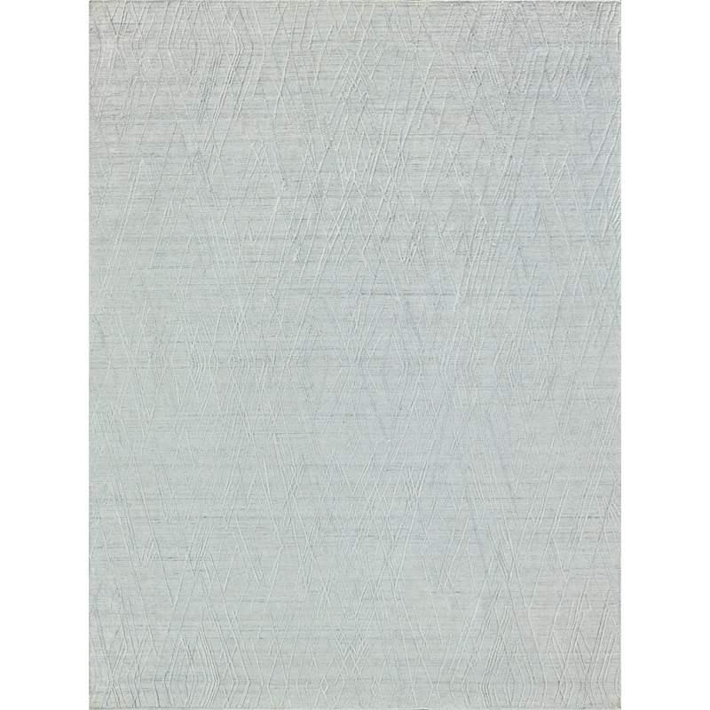 Crescendo Handloomed Bamboo Silk White 9'x12' Area Rug