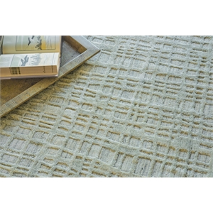 Crescendo Handloomed Bamboo Silk Beige 14'x18' Area Rug
