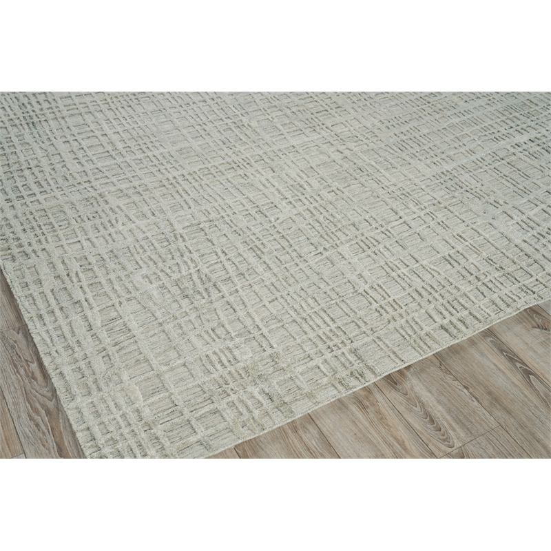 Crescendo Handloomed Bamboo Silk Beige 4'x6' Area Rug