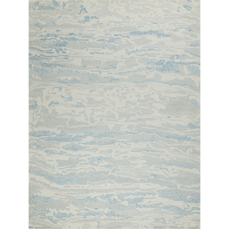 Cortero Hand-Tufted New Zealand Wool Light Blue/Ivory 14'x18' Area Rug