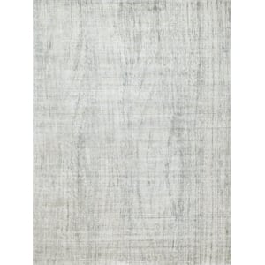 Cloud Handloomed Wool/Bamboo Silk Ivory/Silver 4'x6' Area Rug