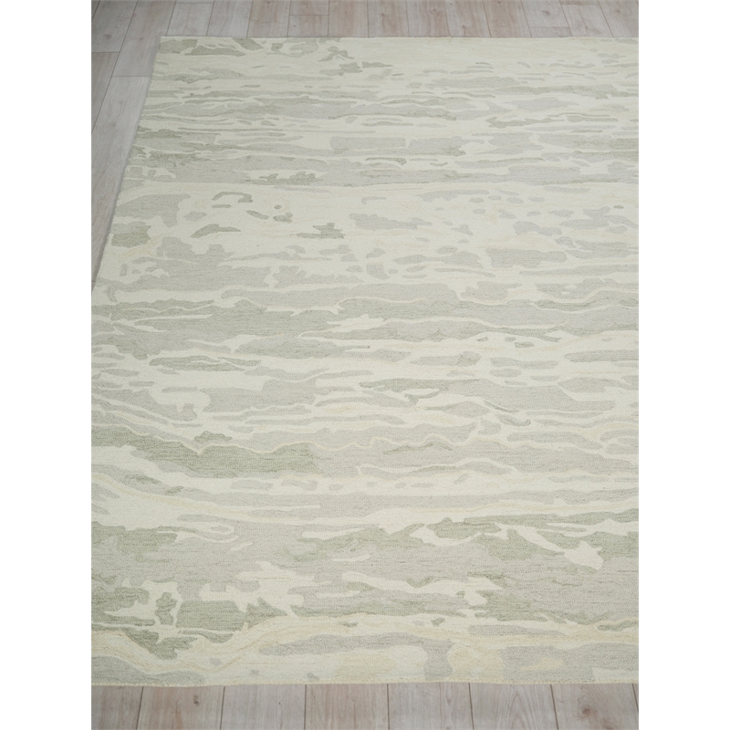 Cortero Hand-Tufted New Zealand Wool Sage/Ivory 4'x6' Area Rug