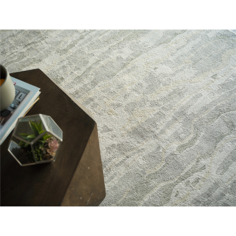 Cortero Hand-Tufted New Zealand Wool Sage/Ivory 4'x6' Area Rug
