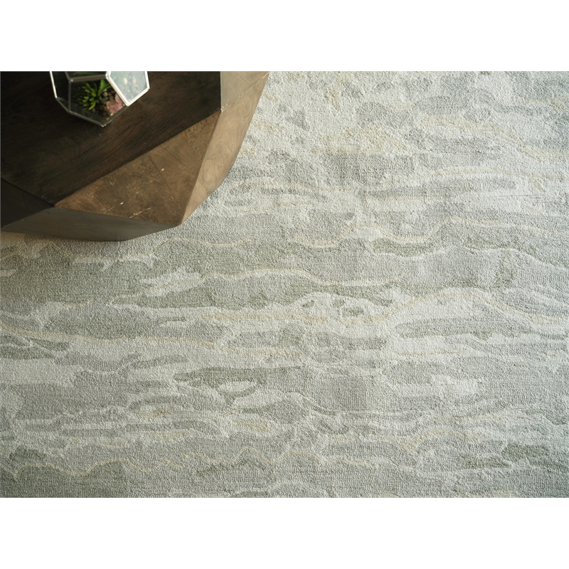 Cortero Hand-Tufted New Zealand Wool Sage/Ivory 6'x9' Area Rug