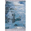 Cosmo Hand-Knotted Wool/Bamboo Silk Blue/Silver/Dark Gray 6'x9' Area Rug