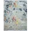 Cosmo Hand-Knotted Wool/Bamboo Silk Silver/Multi 8'x10' Area Rug