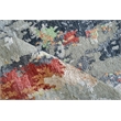 Cosmo Hand-Knotted Wool/Bamboo Silk Silver/Multi 8'x10' Area Rug