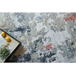 Cosmo Hand-Knotted Wool/Bamboo Silk Silver/Multi 8'x10' Area Rug