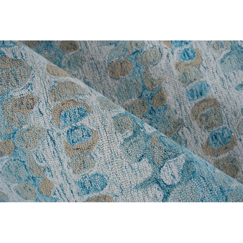 Colorplay Hand-Tufted New Zealand Wool Turquoise 2'x3' Area Rug